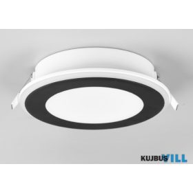   TRIO 652410132 AURA süllyesztett lámpa incl.1x10W LED/1040Lm/3000K ↕3,8cm Ø14,8cm matt fekete