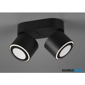   TRIO 652910232 TAURUS mennyezet lámpa incl.2x5W LED/450Lm/3000K ↕10,6cm ↔18cm ↗ 8,7cm matt fekete