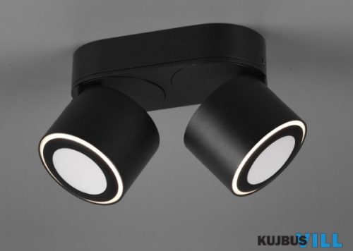 TR 652910232 TAURUS mennyezet lámpa incl.2x5W LED/450Lm/3000K ↕10,6cm ↔18cm ↗ 8,7cm matt fekete