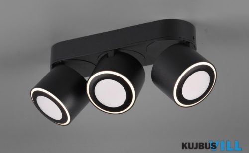 TR 652910332 TAURUS mennyezet lámpa incl.3x5W LED/450Lm/3000K ↕10,6cm ↔27,3cm ↗ 8,7cm matt fekete