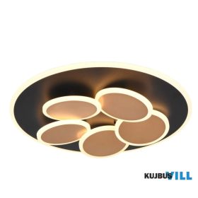   TRIO 653210680 MANDALA mennyezet lámpa incl.1x35W LED/4200Lm/2700 - 6500K ↕7,5cm Ø49cm fekete-arany