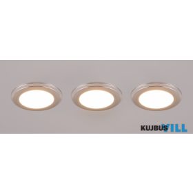   TRIO 653610306 ARGUS süllyesztett lámpa 3x5W-LED, 3000K, RGB ↕ 4cm∅ 8,2cm króm