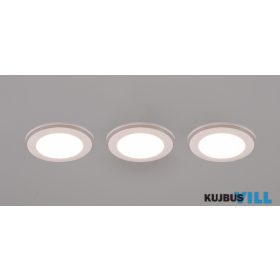   TRIO 653610331 ARGUS süllyesztett lámpa 3x5W-LED, 3000K, RGB ↕ 4cm∅ 8,2cm matt fehér