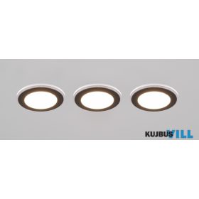   TRIO 653610332 ARGUS süllyesztett lámpa 3x5W-LED, 3000K, RGB ↕ 4cm∅ 8,2cm matt fekete