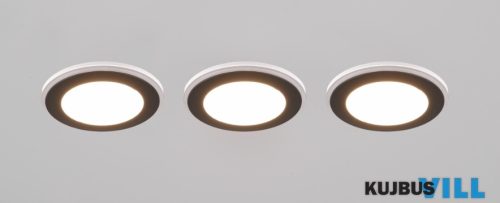 TR 653610332 ARGUS süllyesztett lámpa 3x5W-LED, 3000K, RGB ↕ 4cm∅ 8,2cm matt fekete