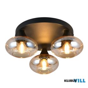   TRIO R66643013 DIVINA mennyezet lámpa excl.3xE14 ↕15cm Ø39cm borostyán