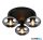TRIO R66643054 DIVINA mennyezet lámpa excl.3xE14 ↕15cm Ø39cm fekete-füst üveg
