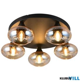   TRIO R66645013 DIVINA mennyezet lámpa excl.5xE14 ↕15cm Ø49cm borostyán