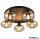 TRIO R66645013 DIVINA mennyezet lámpa excl.5xE14 ↕15cm Ø49cm borostyán