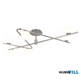   TRIO 668900607 FLAMING mennyezet lámpa excl.6xG9 ↕17cm ↔115cm ↗73cm matt nikkel