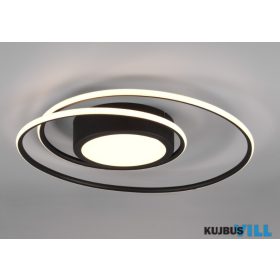   TRIO 672310232 YAVA mennyezet lámpa incl.1x56W LED/6800Lm/2700 - 6000K ↕7cm Ø60cm matt fekete