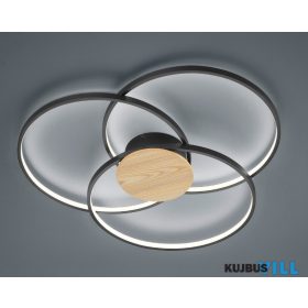   TRIO 673210332 SEDONA mennyezet lámpa incl.1x40W LED/3600Lm/3000K ↕9cm Ø80cm matt fekete