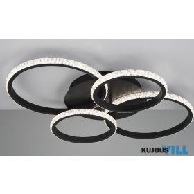   TRIO R67364132 CIRES mennyezet lámpa 27W SMD LED/3400lm/4000K ↕8,5cm ↔65,5cm ↗49,5cm matt fekete