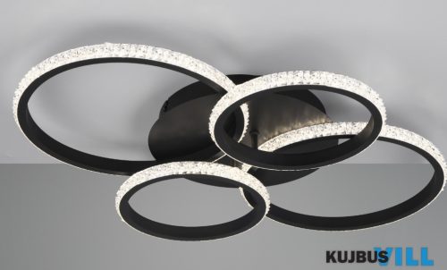 TR R67364132 CIRES mennyezet lámpa 27W SMD LED/3400lm/4000K ↕8,5cm ↔65,5cm ↗49,5cm matt fekete