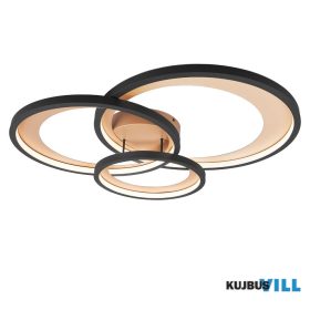   TRIO 673810332 GRANADA mennyezet lámpa incl.1x36W LED/4300Lm/3000K ↕10,5cm ↔71,5cm ↗ 63,5cm matt fekete