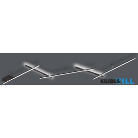   TRIO 674610532 INDIRA mennyezet lámpa 25W-LED, 3000K, 3000lm ↗ max. 245cm↕ 6,5cm matt fekete