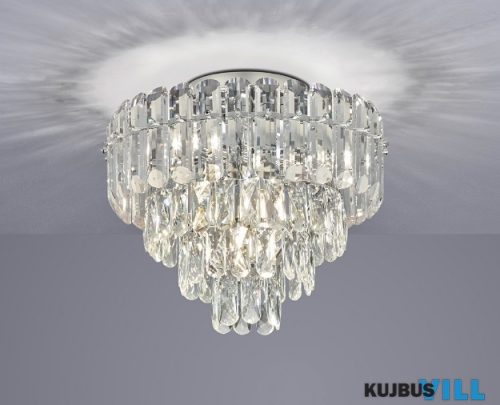 TR 667600706 MALIZIA mennyezet lámpa 7xE14/40W ↕37cm Ø43cm króm, kristály