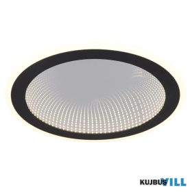   TRIO R67681132 GLACE mennyezet lámpa incl.1x21,5W LED/2600lm/2700-6500K ↕4,5cm Ø38cm matt fekete