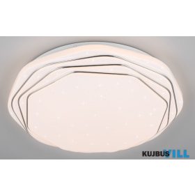   TRIO R67741100 DIZZY mennyezet lámpa incl.1x22W LED/2600Lm/2700 - 6500K ↕7cm Ø38cm átlátszó