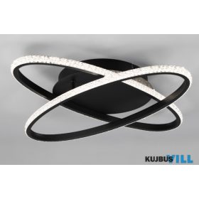   TRIO R67802132 LANE mennyezet lámpa 27W SMD LED/3500lm/4000K ↕9cm ↔58cm ↗58cm matt fekete