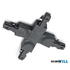   TRIO 702432 DUOLINE csatlakozó - ↕2cm ↔16cm ↗ 17cm matt fekete