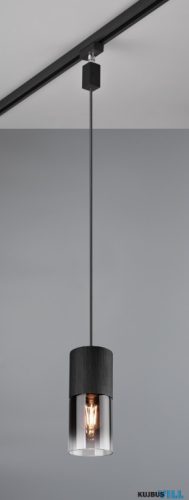 TR 73060132 DUOLINE függeszték excl.1xE27 ↕23cm, max.180cm ∅10cm matt fekete