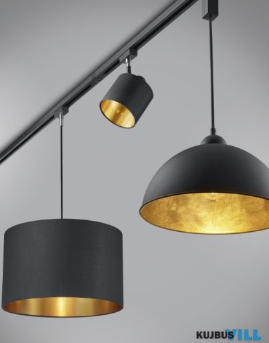 TRIO 73120102 DUOLINE függeszték excl.1xE27 ↕180cm Ø31cm fekete