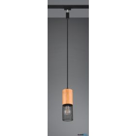   TRIO 73430132 TOSH függeszték excl.1xE27 ↕180cm Ø8cm matt fekete