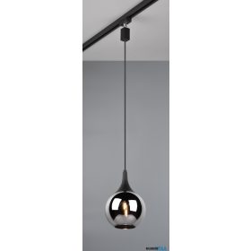   TRIO 73700132 DUOLINE függeszték excl.1xE14 ↕26,5cm, max.180cm ∅18cm matt fekete