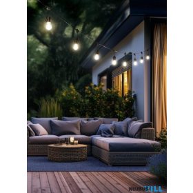   TR R74771132 CHAIN kültéri fényfüzér 10xLED E27/1W/80lm/3000K ↔650cm IP44 fekete