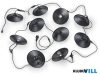 TR R74771932 CHAIN kültéri fényfüzér 10xLED E27/1W/80lm/3000K ↔650cm IP44 fekete