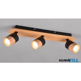   TRIO 801100332 ARUNI spotlámpa excl.3xGU10 ↕14,5cm Ø34cm matt fekete