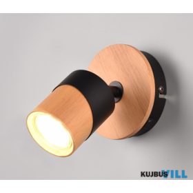   TRIO 801170132 ARUNI spotlámpa excl.1xGU10 ↕14,5cm ↔11cm ↗ 11cm Ø6,5cm matt fekete