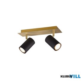   TRIO 802400280 MARLEY spotlámpa excl.2xGU10 ↕15cm ↔30cm ↗ 9cm fekete-arany