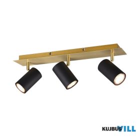   TRIO 802400380 MARLEY spotlámpa excl.3xGU10 ↕15cm ↔48cm ↗ 9cm fekete-arany