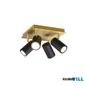   TRIO 802430480 MARLEY spotlámpa excl.4xGU10 ↕15cm ↔24cm ↗ 24cm fekete-arany