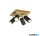 TR 802430480 MARLEY spotlámpa excl.4xGU10 ↕15cm ↔24cm ↗ 24cm fekete-arany