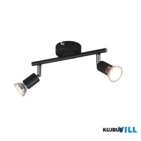   TRIO R80912032 PARIS spotlámpa excl.2xGU10 ↕13,5cm ↔25cm ↗ 8cm matt fekete