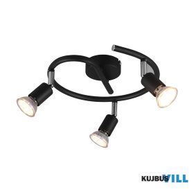   TRIO R80913932 PARIS spotlámpa excl.3xGU10 ↕13,5cm Ø26cm matt fekete