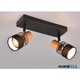  TRIO 811700232 NANDINI spotlámpa 2xE14/10W ↕17cm ↔38,5cm ↗8,5cm matt fekete