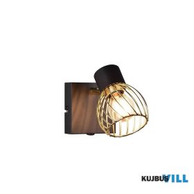   TRIO R81381080 ARDON spotlámpa excl.1xE14 ↕16cm ↗ 11cm Ø9cm fekete-arany