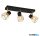 TR 81383080 ARDON spotlámpa excl.3xE14 ↕16cm ↔43cm ↗ 11cm fekete-arany