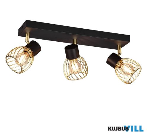 TR 81383080 ARDON spotlámpa excl.3xE14 ↕16cm ↔43cm ↗ 11cm fekete-arany