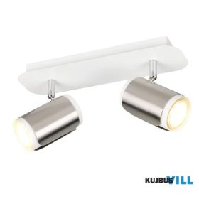   TRIO 814500207 GILLAN spotlámpa excl.2xGU10/10W ↕16cm ↔30cm ↗12cm matt nikkel/fehér