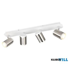  TRIO 814500407 GILLAN spotlámpa excl.4xGU10/10W ↕16cm ↔60cm ↗12cm matt nikkel/fehér
