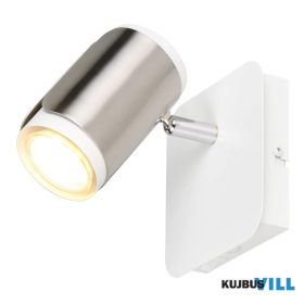   TRIO 814570107 GILLAN spotlámpa excl.1xGU10/10W ↕12cm ↔12cm ↗16,5cm matt nikkel/fehér
