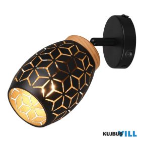   TRIO R81571780 BIDAR spotlámpa excl.1xE14/10W ↕17cm Ø12cm fekete/arany