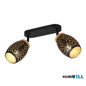   TRIO R81572080 BIDAR spotlámpa excl.2xE14/10W ↕27cm ↔28cm Ø12cm fekete/arany