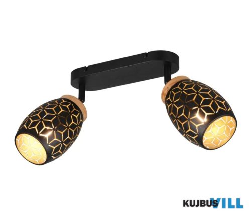 TR R81572080 BIDAR spotlámpa excl.2xE14/10W ↕27cm ↔28cm Ø12cm fekete/arany