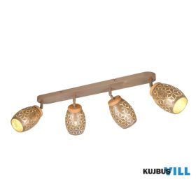   TRIO R81574065 BIDAR spotlámpa excl.4xE14/10W ↕27cm ↔74cm Ø12cm kávébarna